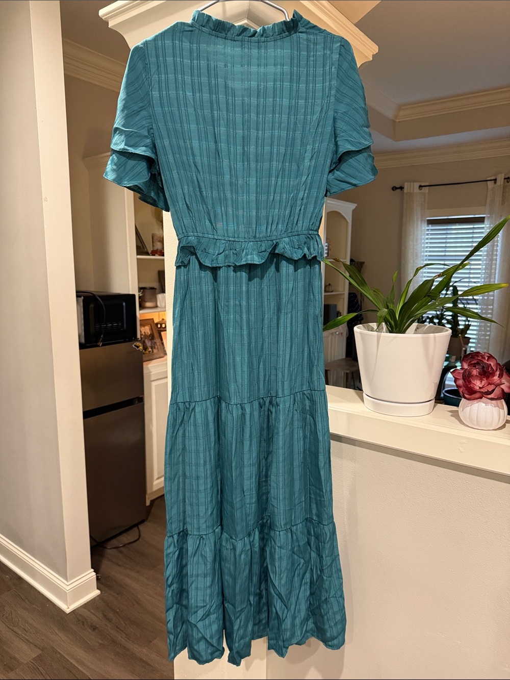 Teal Tiered Maxi Dress - Unbranded Sz S - Picture 2 of 2
